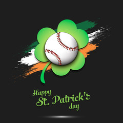 Happy St. Patrick's day and baseball ball