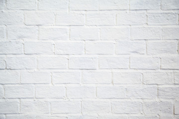 Naklejka premium White brick wall texture for background
