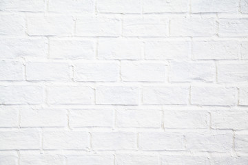 White brick wall texture for background