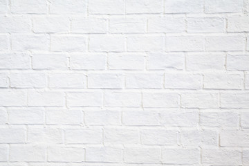 White brick wall texture for background