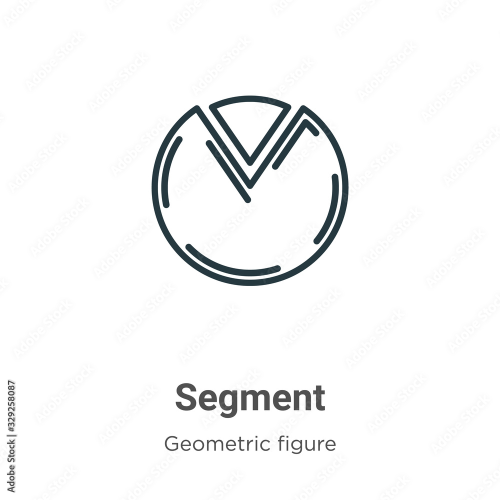 Poster segment outline vector icon. thin line black segment icon, flat vector simple element illustration f