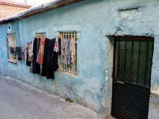 Architectural Vintage Window of house old fashion design classic painted wall