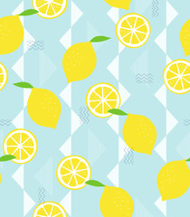 レモン模様のシームレスパターン