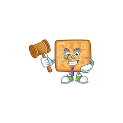 Crackers wise judge cartoon character design with cute glasses