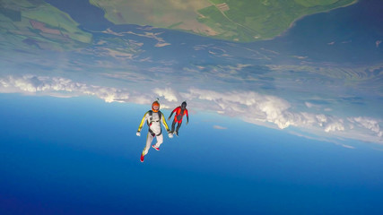 Hot. Active sports for extreme athletes. Young people choose a mobile lifestyle. Speed of movement. Weightlessness.