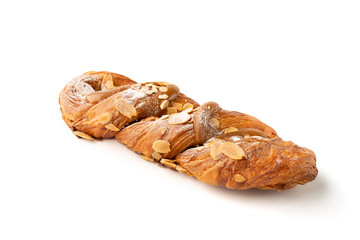 fresh croissant isolated on white background