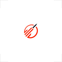abstract rocket logo glide design geometric