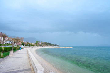 Fototapeta na wymiar Seafront promenade at Dalmatia, Croatia.