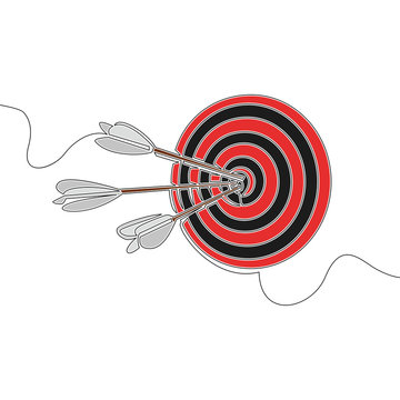darts hitting red target clip art preview