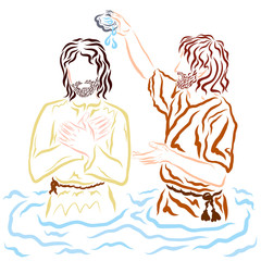 The Baptism of Jesus, John the Baptist in the River