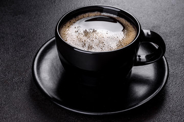 A cup of fresh scented morning coffee for a cheerful start to the day