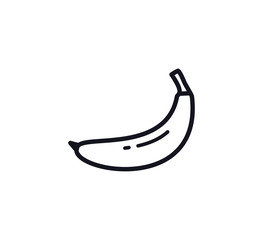 fruit banana icon logo design template