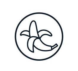 fruit banana icon logo design template