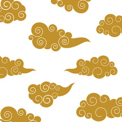 Chinese cloud seamless background vector illustration
