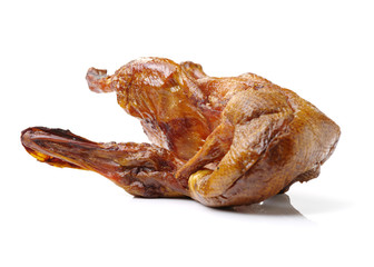 Peking Duck, China's most famous dish on white background