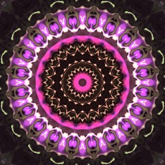 Round gradient mandala. mandala Illustration in green and pink colors. Mandala with floral patterns. Seamless pattern with a kaleidoscope