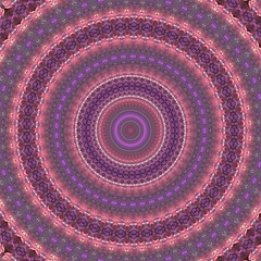 Round gradient mandala. mandala Illustration in green and pink colors. Mandala with floral patterns. Seamless pattern with a kaleidoscope