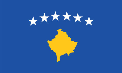 Kosovo flag vector illustration