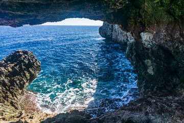 View of turquoise water beach in Aiya Napa, Cyprus. Ayia Napa coastline.