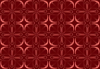 Seamless pattern design with floral background elements, beautiful ornaments