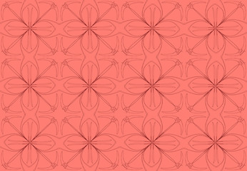 Seamless pattern design with floral background elements, beautiful ornaments