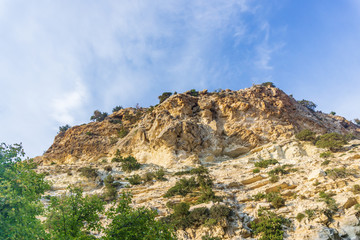 Fototapeta na wymiar View of Akamas park in Aiya Napa, Cyprus. Ayia Napa coastline.