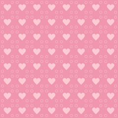 Abstract background texture. Dot and heart shape seamless pattern. Vector illustration polka style, minimalism wallpaper, flyer, cover, design. Bubble circle geometric ornament, decorative element
