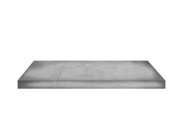 cement shelf isolated onwhite backgrounds, for product display. with clipping paths