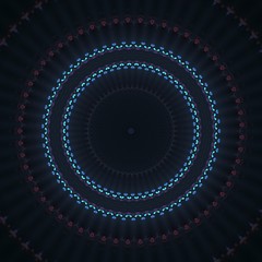 Round gradient mandala. mandala Illustration in green and pink colors. Mandala with floral patterns. Seamless pattern with a kaleidoscope