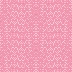 Abstract background texture. Dot and heart shape seamless pattern. Vector illustration polka style, minimalism wallpaper, flyer, cover, design. Bubble circle geometric ornament, decorative element