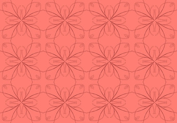 Fototapeta premium Seamless pattern design with floral background elements, beautiful ornaments