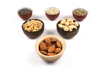 Nuts in round cup in round cup