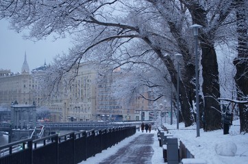 Moscow winter snow Moscowcity Moscow-city