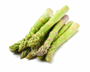 Asparagus on white background