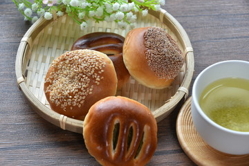 あんぱんとコーヒー