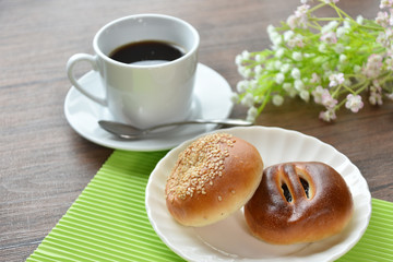 あんぱんとコーヒー