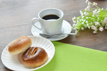 あんぱんとコーヒー