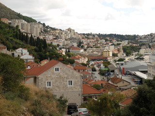 Fototapeta na wymiar Dubrovnik, Croatia, Views of the city in cloudy weather.