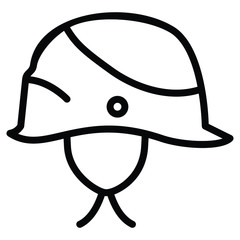 Electrical Engineer Safety Helmet Vector Icon Design, Hard Hat on White background, Head Protection Gear Concept,