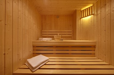 Sauna - wnętrze - obrazy, fototapety, plakaty