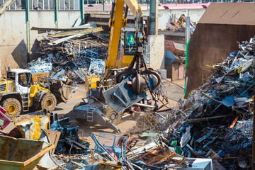 Recyclingindustrie. Business Recycling.Metall Abfalltrennung.