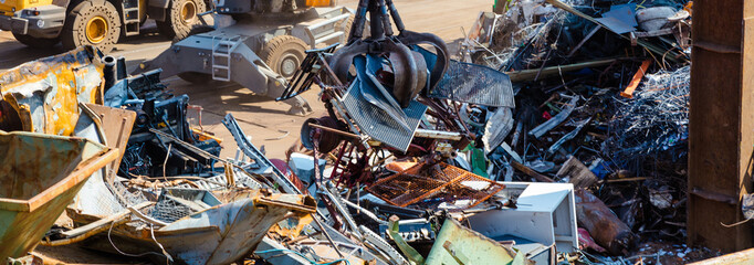Recyclingindustrie. Business Recycling.Metall Abfalltrennung.