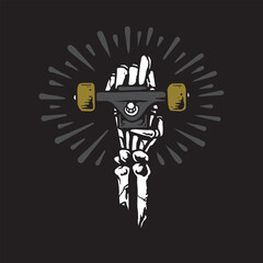 Skateboard truck graphic illustration vector art t-shirt design © Quilimo
