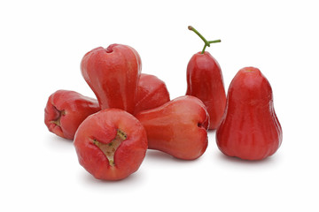 Rose apples, chomphu or thailand apple fruit isolated on white background