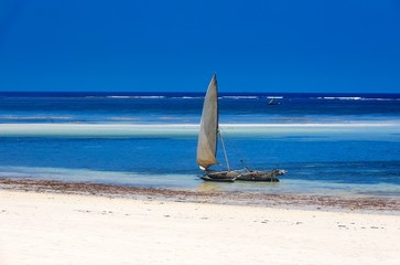 Boat at Diani Beach - Galu Beach - Kenya, Africa