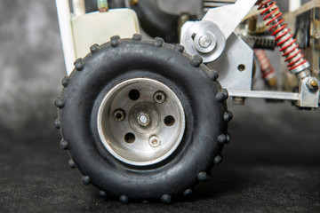 Obraz na płótnie Canvas detail of off road RC car wheel