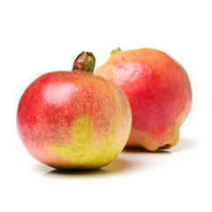 Juicy pomegranate on white background