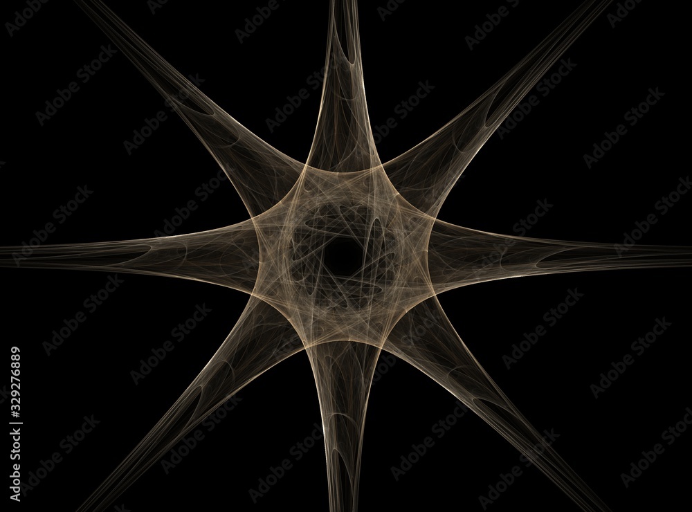 Aufkleber lacy colorful clockwork pattern. digital fractal art design. abstract design of sacred symbols signs