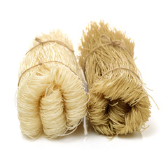 Chinese staple food, Bean threads Noodles on white background 