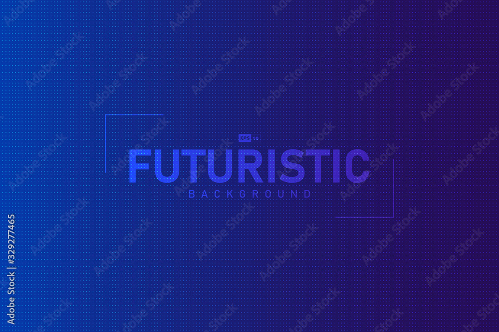 Poster abstract gradient blue and violet with dot pattern futuristic design background. illustration vector